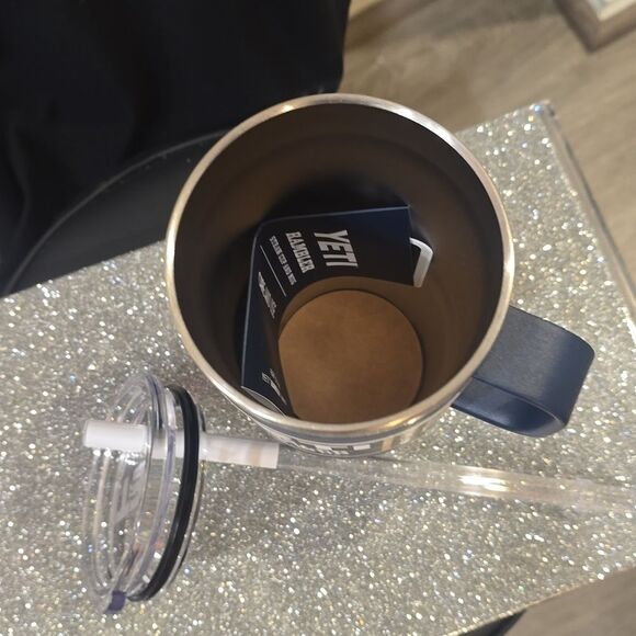 Custom YETI 25 Oz Rambler Stainless Steel Insulated Tumbler  YETI Rambler 25oz Mug w/Straw Lid- Navy